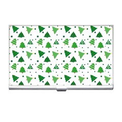 Christmas Trees Pattern Design Pattern Business Card Holder by Amaryn4rt