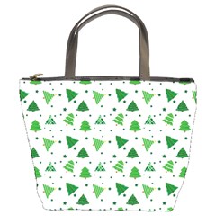 Christmas Trees Pattern Design Pattern Bucket Bag by Amaryn4rt