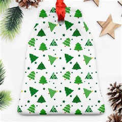 Christmas Trees Pattern Design Pattern Ornament (bell) by Amaryn4rt