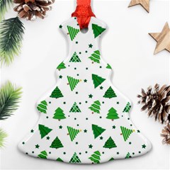 Christmas Trees Pattern Design Pattern Christmas Tree Ornament (two Sides) by Amaryn4rt