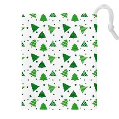 Christmas Trees Pattern Design Pattern Drawstring Pouch (4xl) by Amaryn4rt