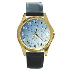 Surface Round Gold Metal Watch by nateshop