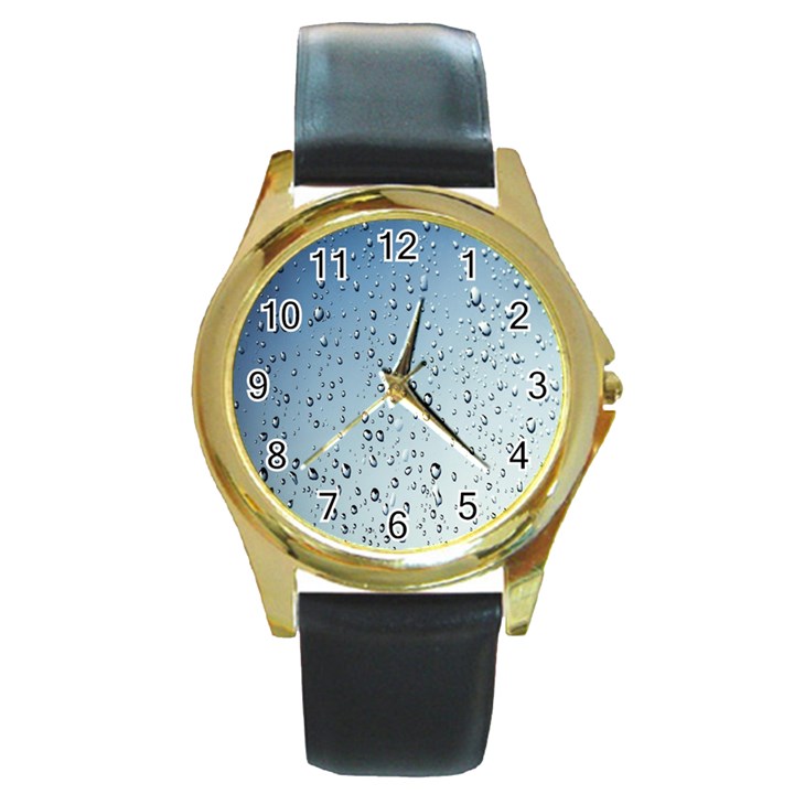 Surface Round Gold Metal Watch