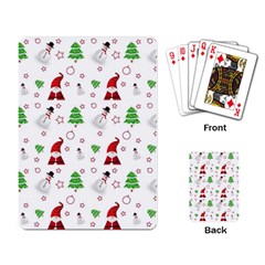 Santa Claus Snowman Christmas Xmas Playing Cards Single Design (rectangle)