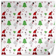 Santa Claus Snowman Christmas Xmas Canvas 16  X 16 