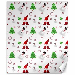 Santa Claus Snowman Christmas Xmas Canvas 20  X 24  by Amaryn4rt