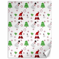 Santa Claus Snowman Christmas Xmas Canvas 36  X 48 