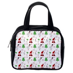 Santa Claus Snowman Christmas Xmas Classic Handbag (one Side)