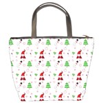 Santa Claus Snowman Christmas Xmas Bucket Bag Back