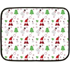 Santa Claus Snowman Christmas Xmas Fleece Blanket (mini)