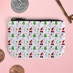 Santa Claus Snowman Christmas Xmas Mini Coin Purse by Amaryn4rt