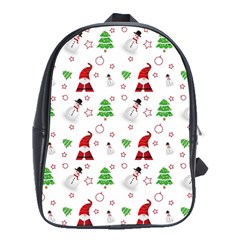 Santa Claus Snowman Christmas Xmas School Bag (large)