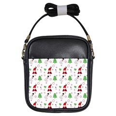 Santa Claus Snowman Christmas Xmas Girls Sling Bag