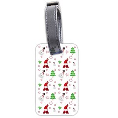 Santa Claus Snowman Christmas Xmas Luggage Tag (one Side)