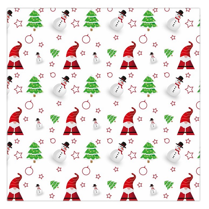 Santa Claus Snowman Christmas Xmas Square Satin Scarf (36  x 36 )