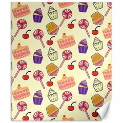 Food Illustration Cupcake Pattern Lollipop Canvas 20  X 24  by Amaryn4rt