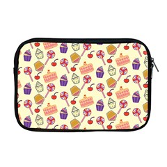 Food Illustration Cupcake Pattern Lollipop Apple Macbook Pro 17  Zipper Case by Amaryn4rt