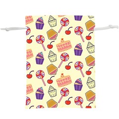 Food Illustration Cupcake Pattern Lollipop  Lightweight Drawstring Pouch (xl)