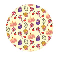 Food Illustration Cupcake Pattern Lollipop Mini Round Pill Box (pack Of 3) by Amaryn4rt