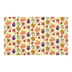 Food Illustration Cupcake Pattern Lollipop Banner And Sign 5  X 3  by Amaryn4rt