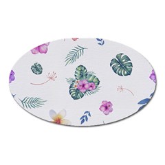 Template-flower Oval Magnet by nateshop