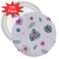 Template-flower 3  Buttons (100 Pack)  by nateshop