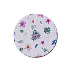 Template-flower Rubber Coaster (round) by nateshop