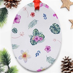 Template-flower Oval Ornament (two Sides) by nateshop