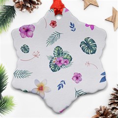 Template-flower Snowflake Ornament (two Sides) by nateshop