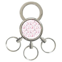 Eiffel Tower Pattern Wallpaper 3-ring Key Chain by Amaryn4rt