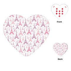 Eiffel Tower Pattern Wallpaper Playing Cards Single Design (heart)