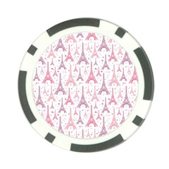 Eiffel Tower Pattern Wallpaper Poker Chip Card Guard by Amaryn4rt