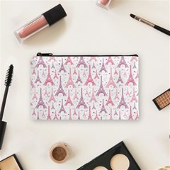 Eiffel Tower Pattern Wallpaper Cosmetic Bag (small) by Amaryn4rt