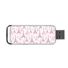 Eiffel Tower Pattern Wallpaper Portable Usb Flash (one Side) by Amaryn4rt