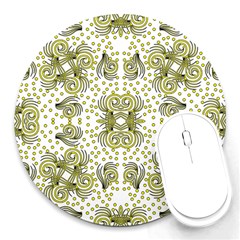 Illustration Abstract Background Pattern Texture Design Round Mousepads by Amaryn4rt