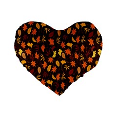 Thanksgiving Standard 16  Premium Flano Heart Shape Cushions by nateshop