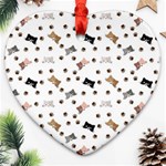 Illustration Cartoon Cat Paw Background Pattern Cute Ornament (Heart) Front