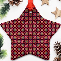 Kaleidoscope Seamless Pattern Star Ornament (two Sides)