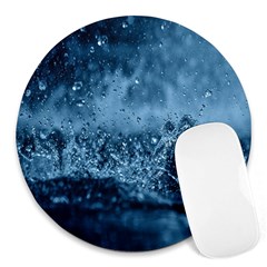 Water-water Round Mousepads by nateshop