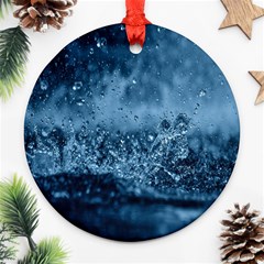 Water-water Round Ornament (two Sides) by nateshop