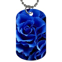 Blue Roses Flowers Plant Romance Dog Tag (two Sides) by Wegoenart