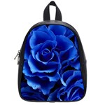 Blue Roses Flowers Plant Romance School Bag (Small) Front