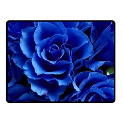 Blue Roses Flowers Plant Romance Fleece Blanket (small) by Wegoenart