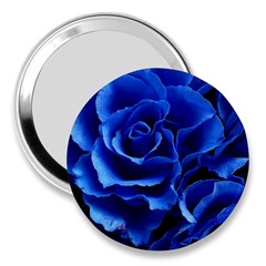 Blue Roses Flowers Plant Romance 3  Handbag Mirrors by Wegoenart