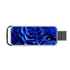 Blue Roses Flowers Plant Romance Portable Usb Flash (two Sides) by Wegoenart