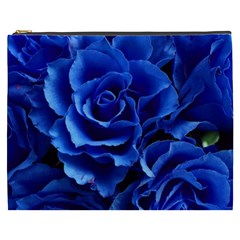 Blue Roses Flowers Plant Romance Cosmetic Bag (xxxl) by Wegoenart