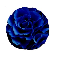 Blue Roses Flowers Plant Romance Standard 15  Premium Round Cushions by Wegoenart