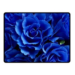 Blue Roses Flowers Plant Romance Double Sided Fleece Blanket (small)  by Wegoenart