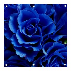 Blue Roses Flowers Plant Romance Banner And Sign 3  X 3  by Wegoenart