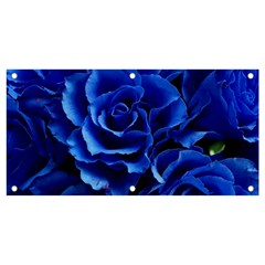 Blue Roses Flowers Plant Romance Banner And Sign 4  X 2 